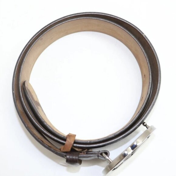 Gucci GG Supreme Monogram Men Belt 85/34 Interlocking Brown/Beidge 142931 READ - Picture 2 of 12